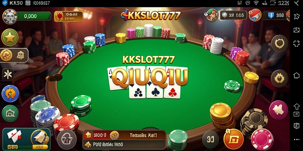 Screenshot gameplay KKSLOT777 yang menampilkan aksi mendebarkan QiuQiu.